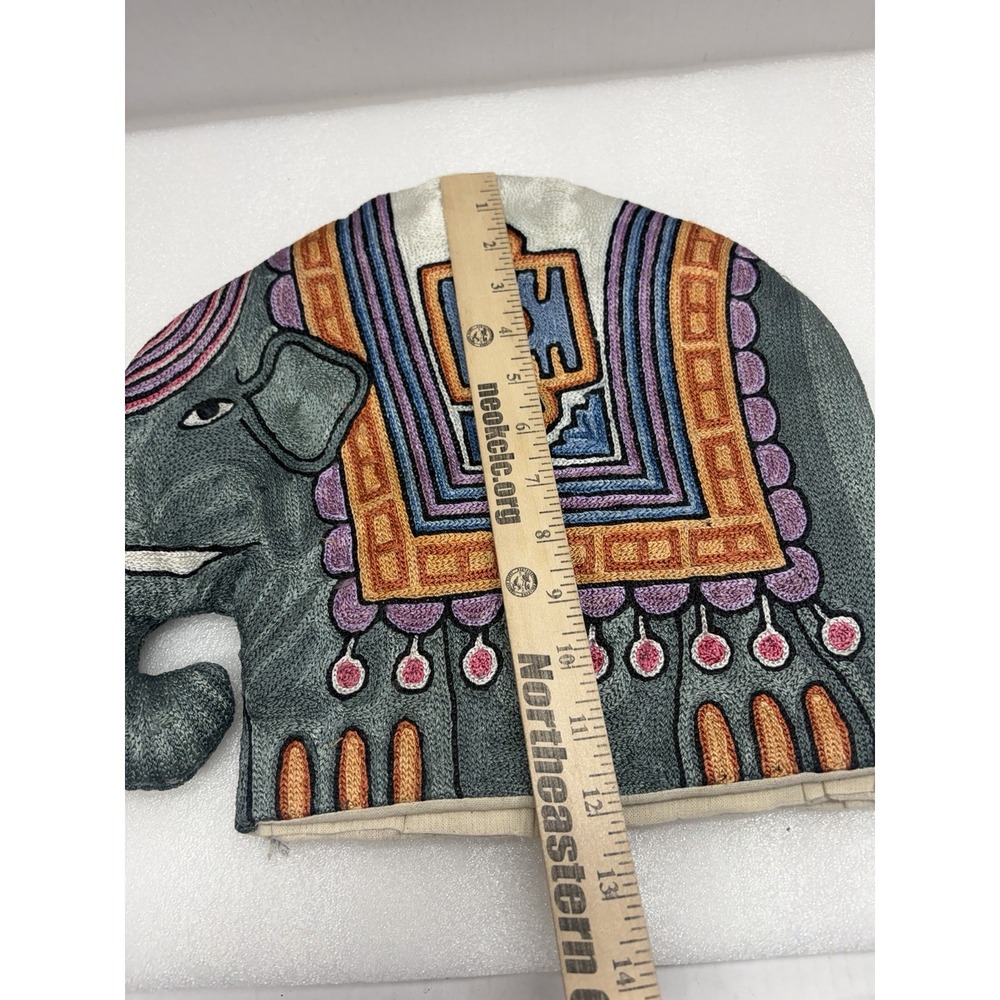 Embroidered Elephant Tea Pot Cozy Cover Insulated Vintage EUC - Picture 2 of 6